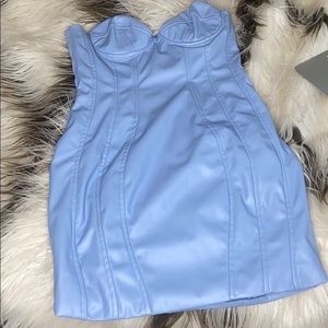 Strapless Blue Dress